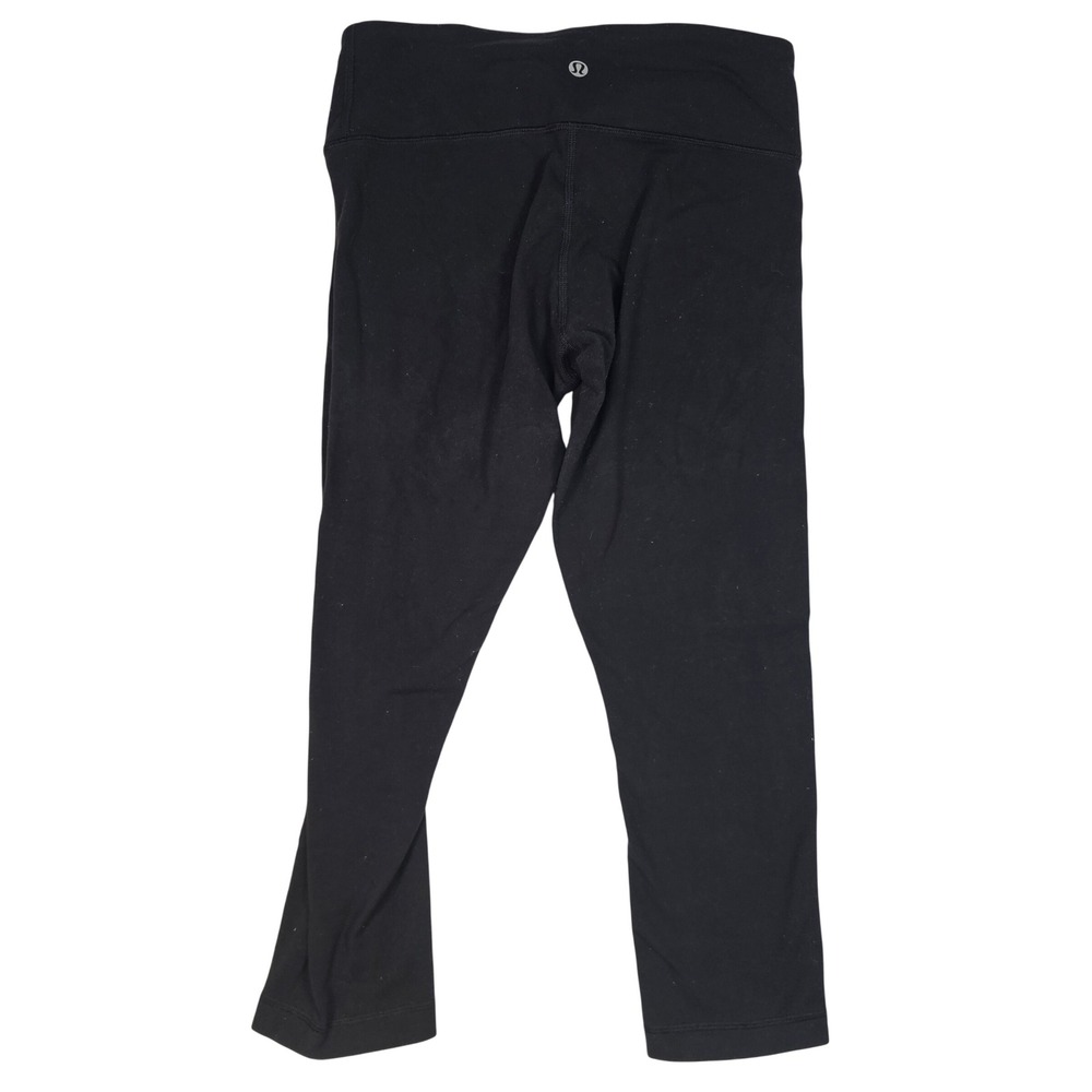 Lululemon Black Cropped‎ Leggings Size 4 Yoga Pilates Activewear Pants